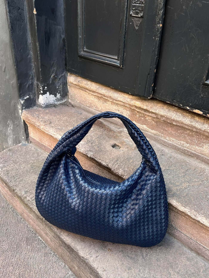 Drune - Vintage Umhängetasche damen | Geflochtene Handtasche mit Reißverschluss im Sale