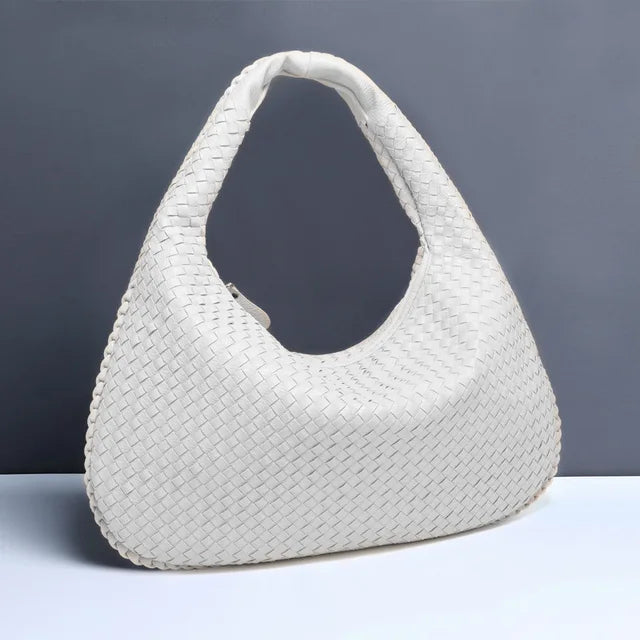 Drune - Vintage Umhängetasche damen | Geflochtene Handtasche mit Reißverschluss im Sale