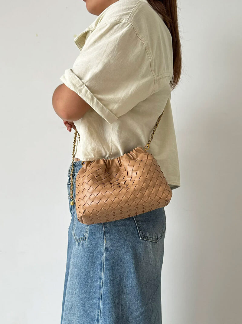 Drune | Luxuriöse Damen Tasche Mit Goldener Kette