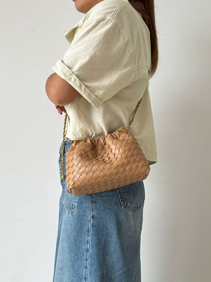 Drune | Luxuriöse Damen Tasche Mit Goldener Kette
