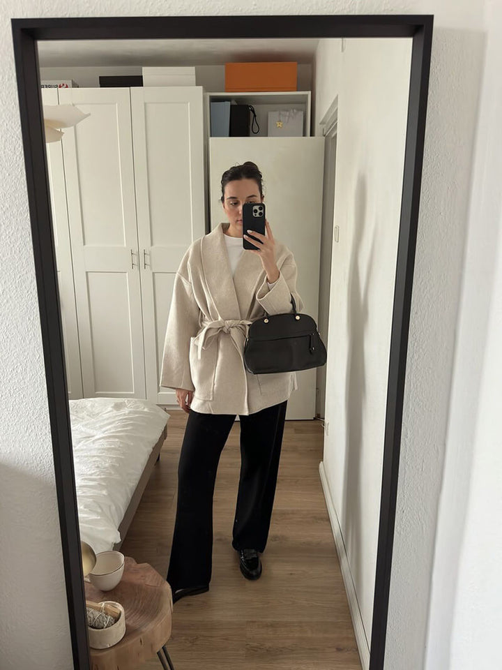 Drune | Kimono Jacke Eleganter Cardigan mit Bindegürtel