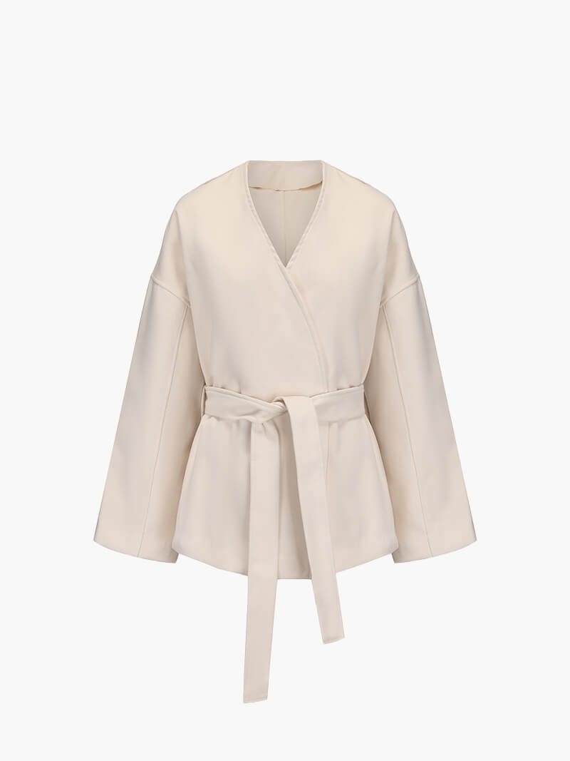 Drune | Kimono Jacke Eleganter Cardigan mit Bindegürtel