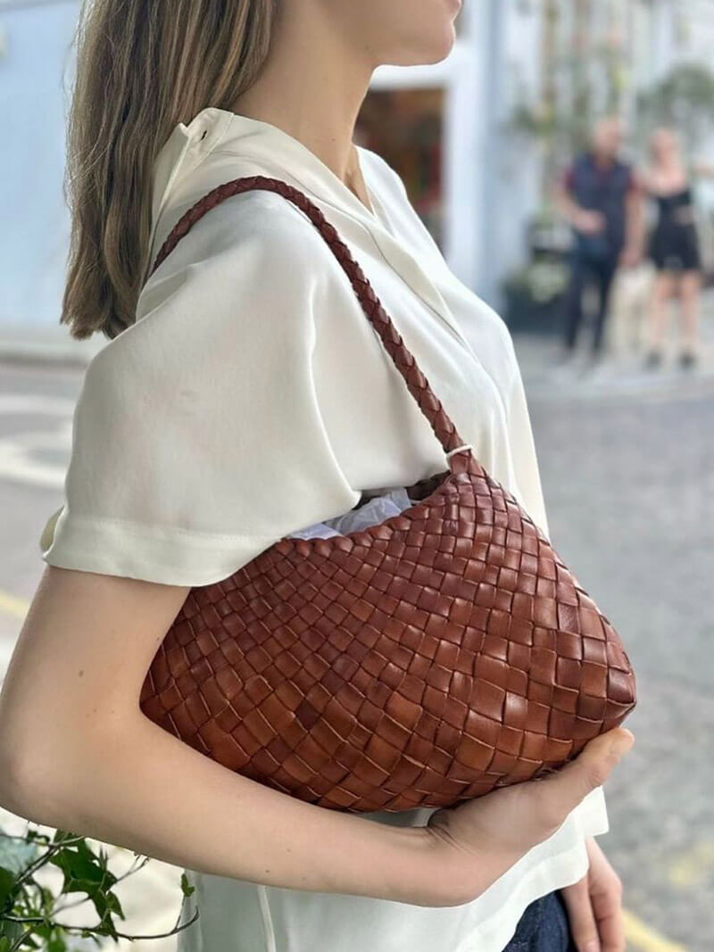 Drune | Schultertasche Mit Geflochtenem Design