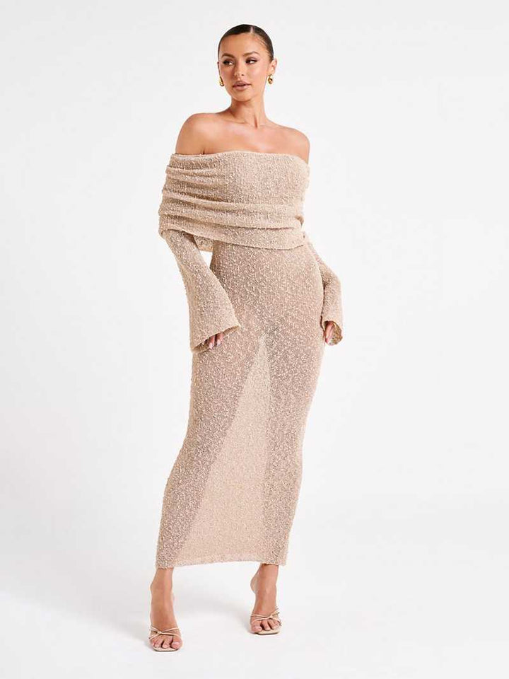 Drune | Off-shoulder Maxi-Kleid für Damen