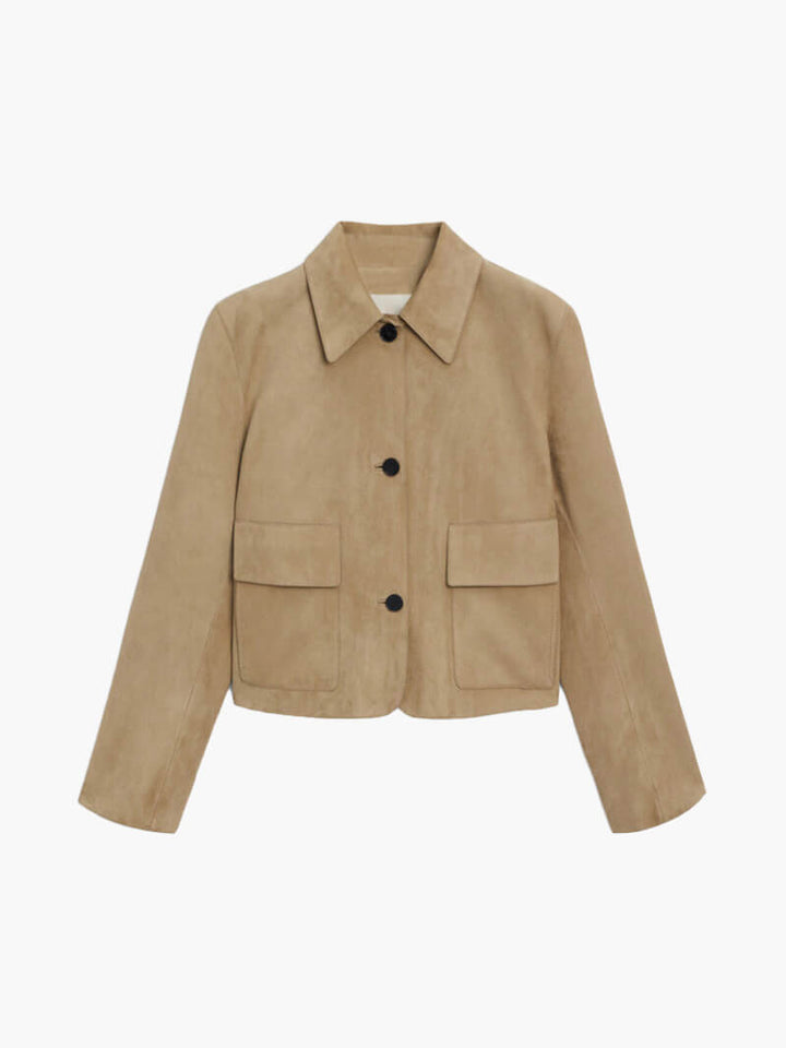 Drune | Wildlederjacke Klassische Kurzjacke mit Taschen