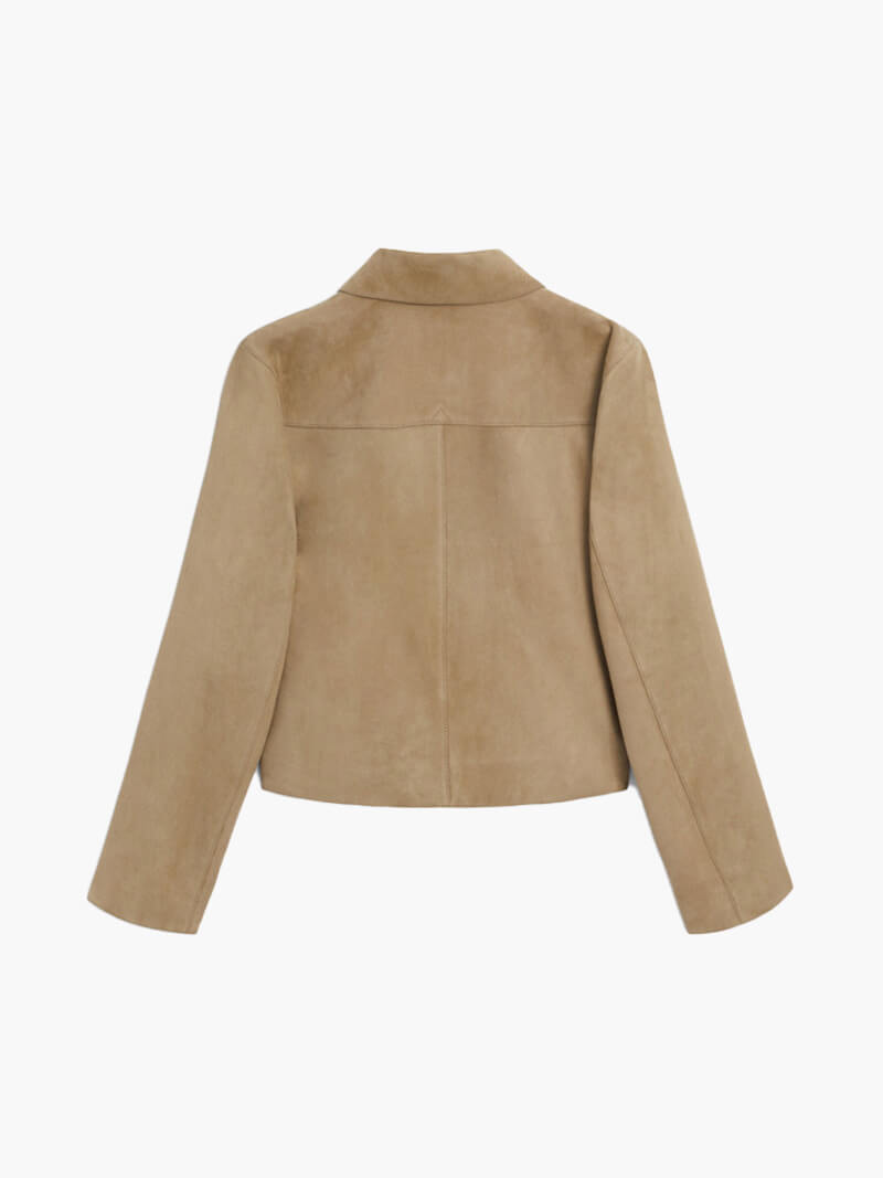 Drune | Wildlederjacke Klassische Kurzjacke mit Taschen