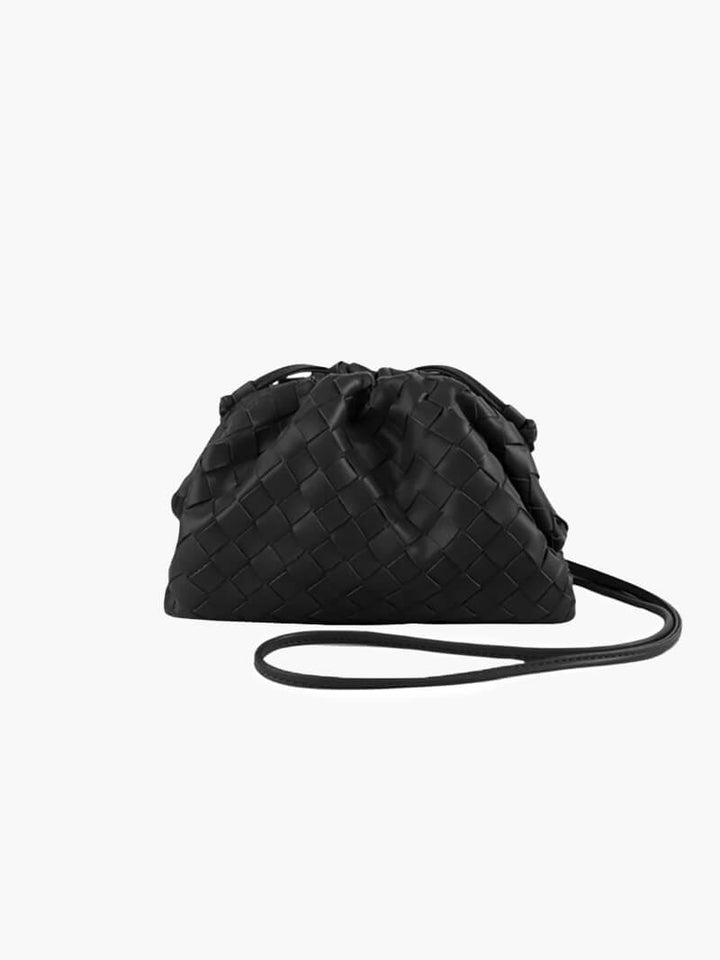 Drune | Leder Umhängetasche für Damen - minimalistische gewebte Tasche