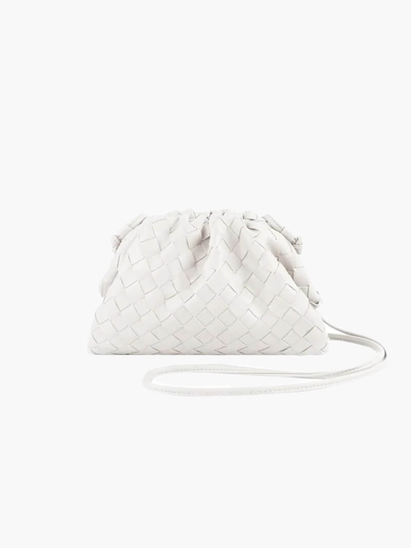 Drune | Leder Umhängetasche für Damen - minimalistische gewebte Tasche