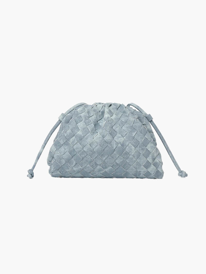 Drune | Leder Umhängetasche für Damen - minimalistische gewebte Tasche