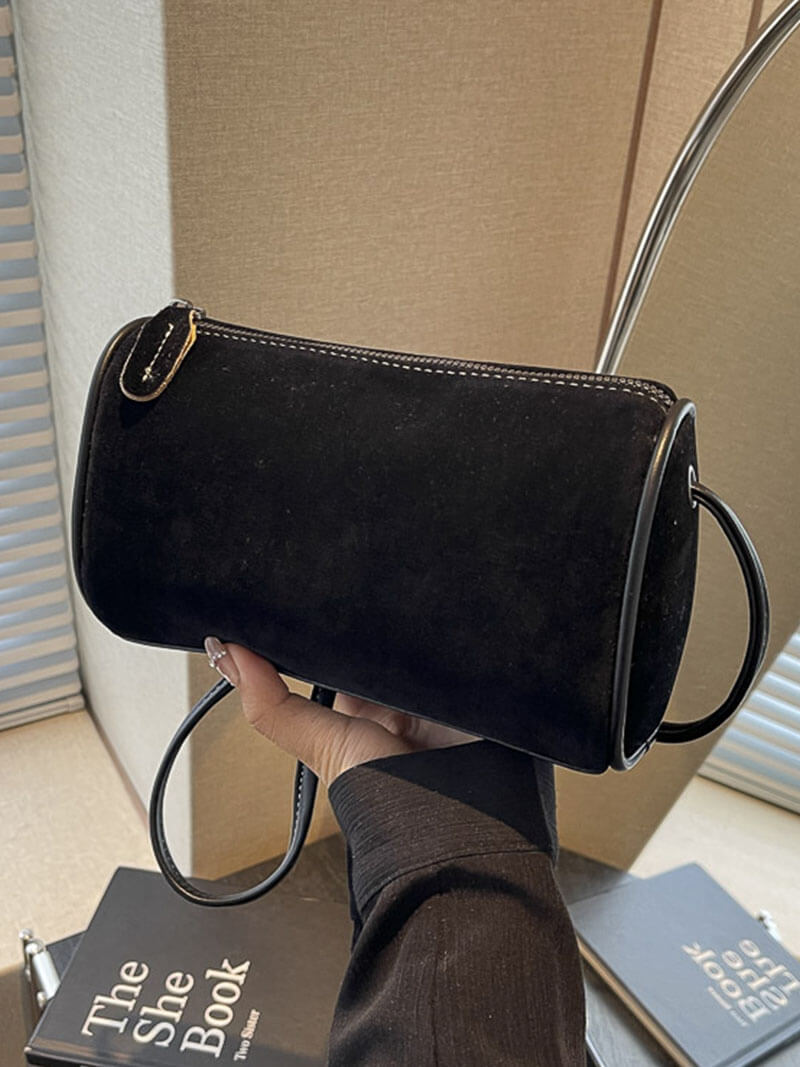 Drune | Weiche Braune Wildleder Tasche