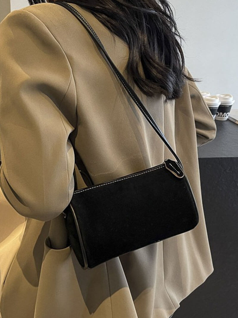 Drune | Weiche Braune Wildleder Tasche