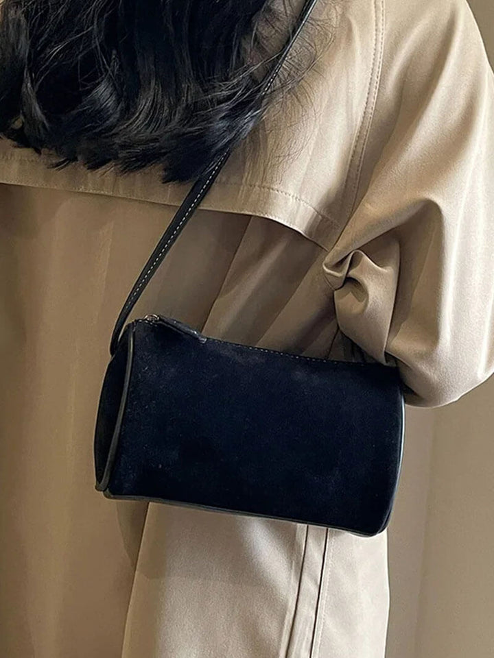 Drune | Elegante Schultertasche Aus Wildleder