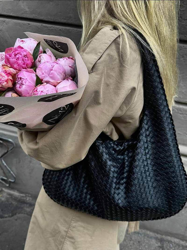 Drune | Große Geflochtene Hobo Tasche