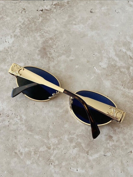Drune - Sonnebrille Damen Gold | Vintage Retro Sunglasses Women