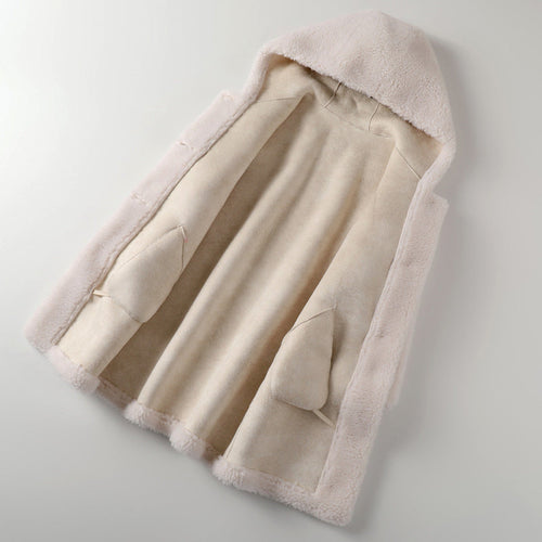 Drune | Teddy Mantel - Oversized Fit - Mit Kapuze - Knopfverschluss - Mittellang