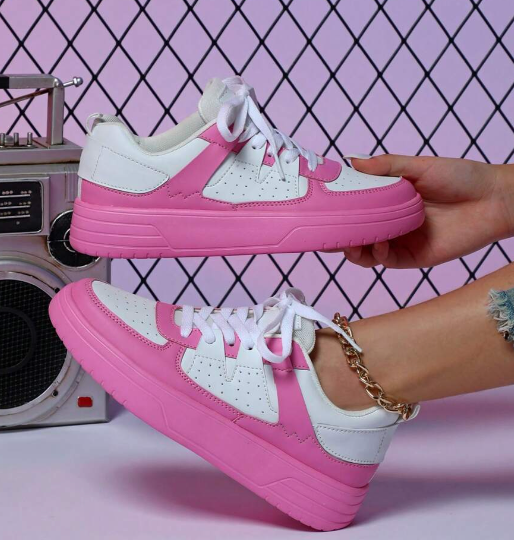 Drune | Pastellfarbene Colorblock-Sneaker mit Chunky-Sohle für Frauen