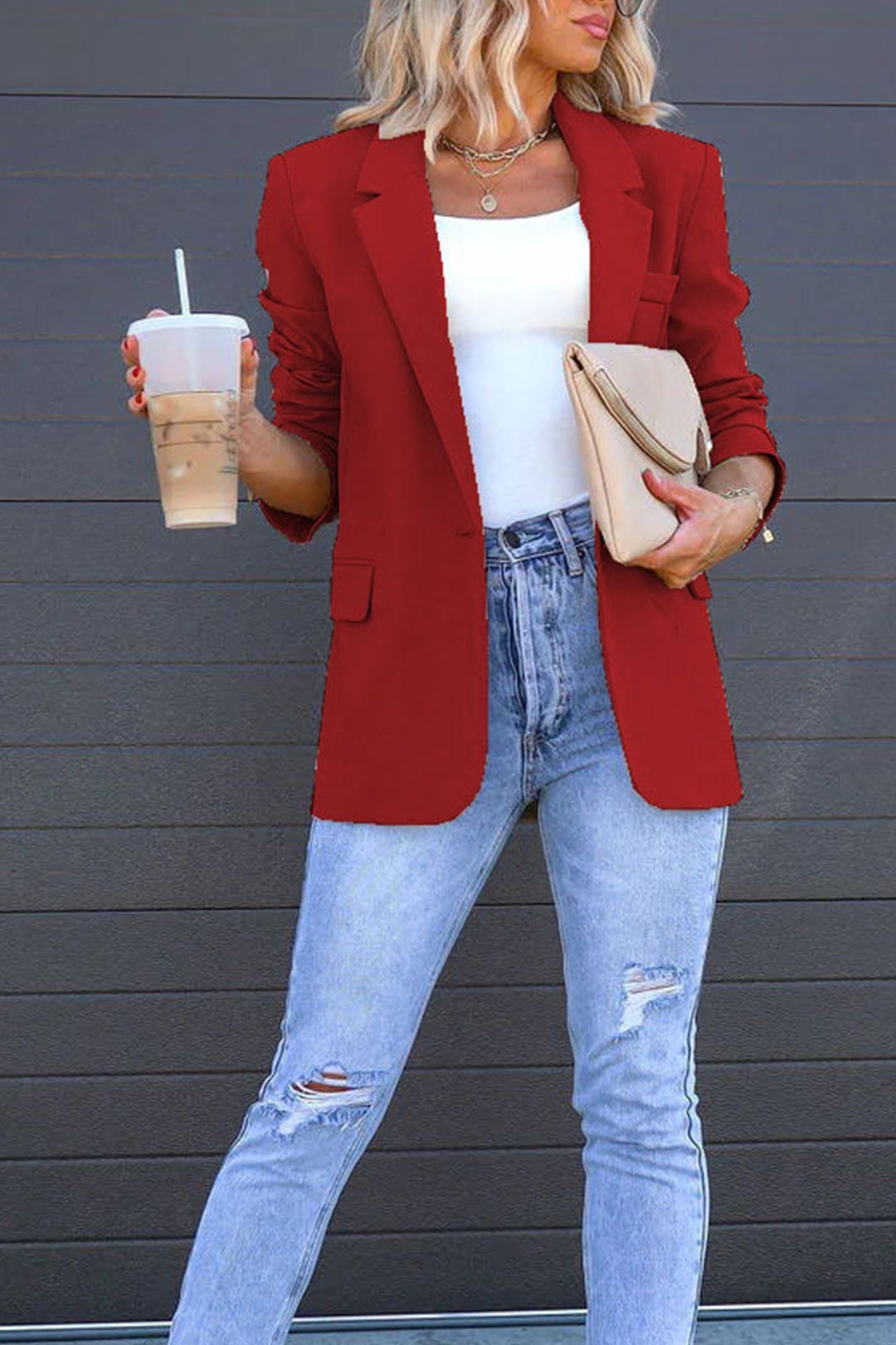 Drune | mittellanger Blazer mit Revers