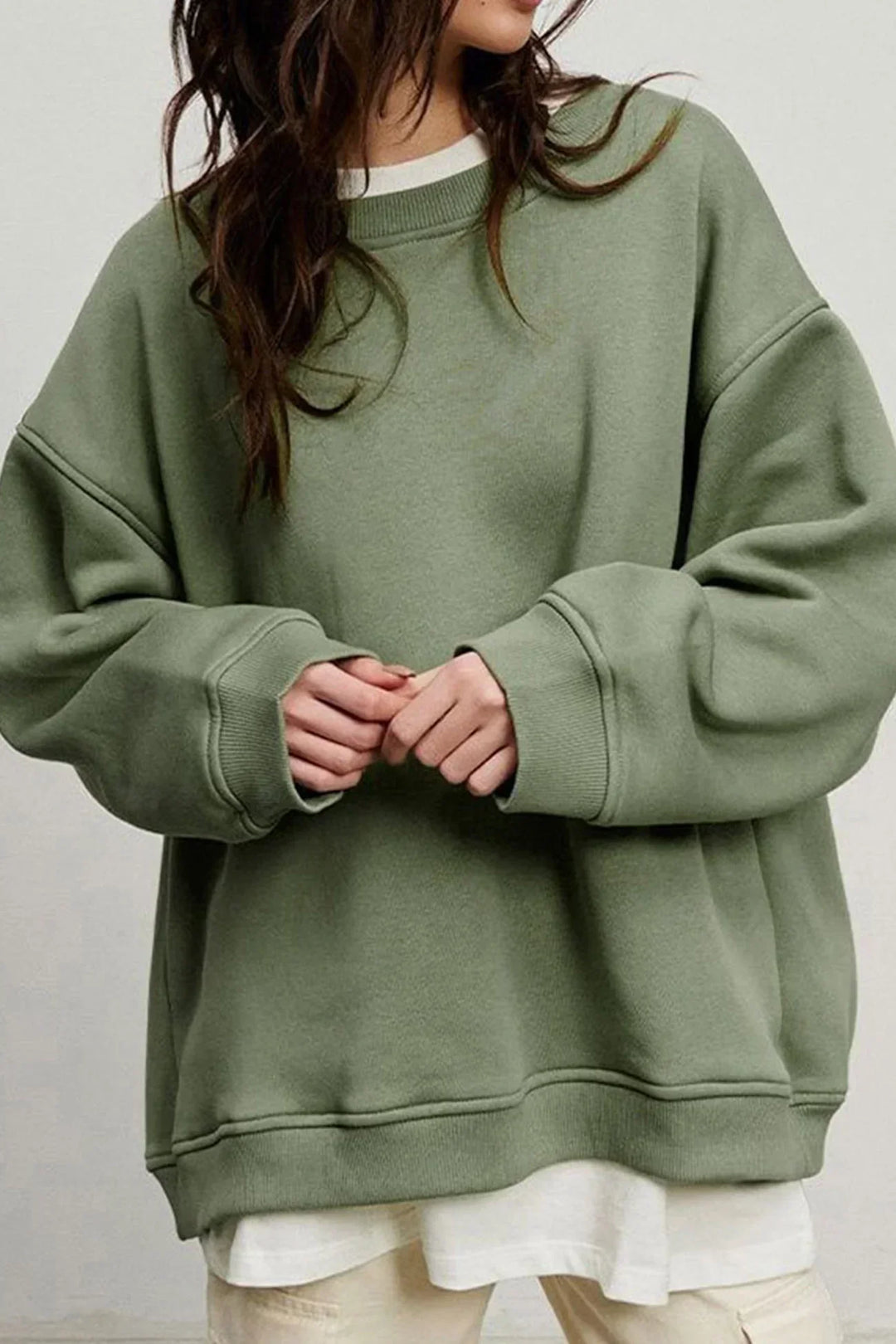 Drune | Oversize-Sweatshirt mit Rundhalsausschnitt