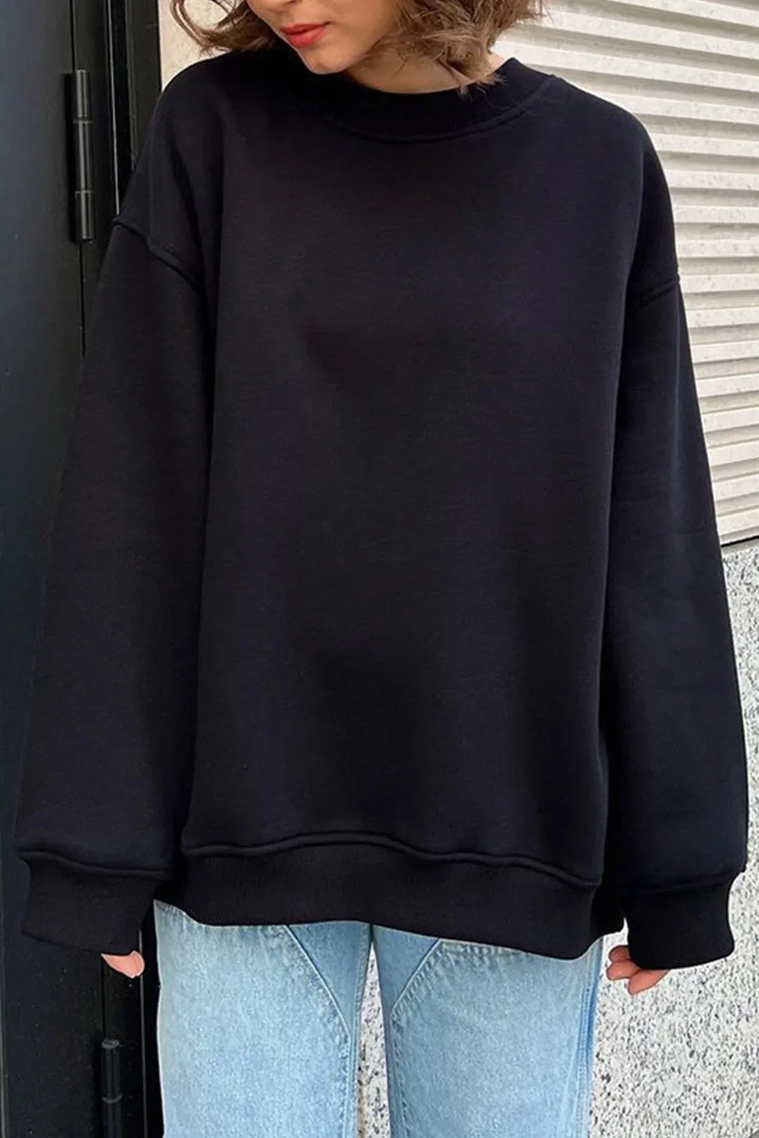 Drune | Oversize-Sweatshirt mit Rundhalsausschnitt