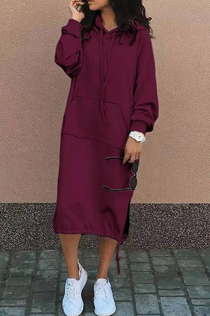 Drune | Kapuzenpullover Kleid Knielang