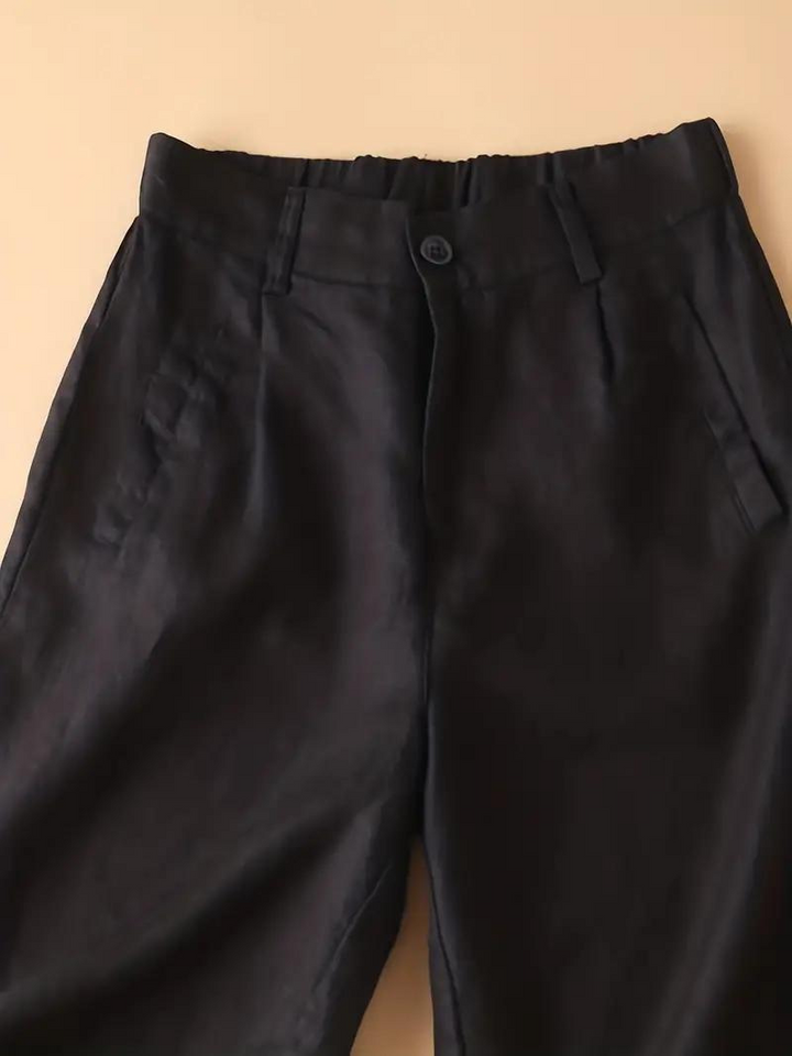 Drune | Sommershorts, elastische Taille, lockere Passform, Shorts mit hoher Taille, Damenbekleidung