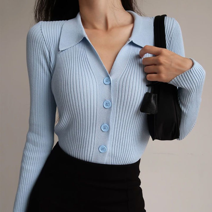 Drune | Ausschnitt Damen Slim-Fit Top