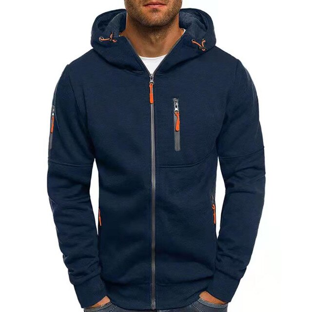 Drune | Jacke Taschen Reißverschluss Kapuzenpullover