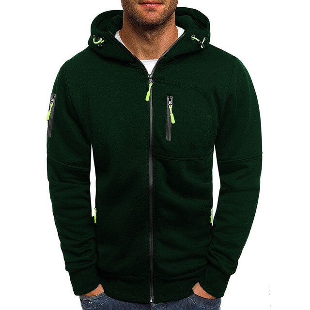 Drune | Jacke Taschen Reißverschluss Kapuzenpullover