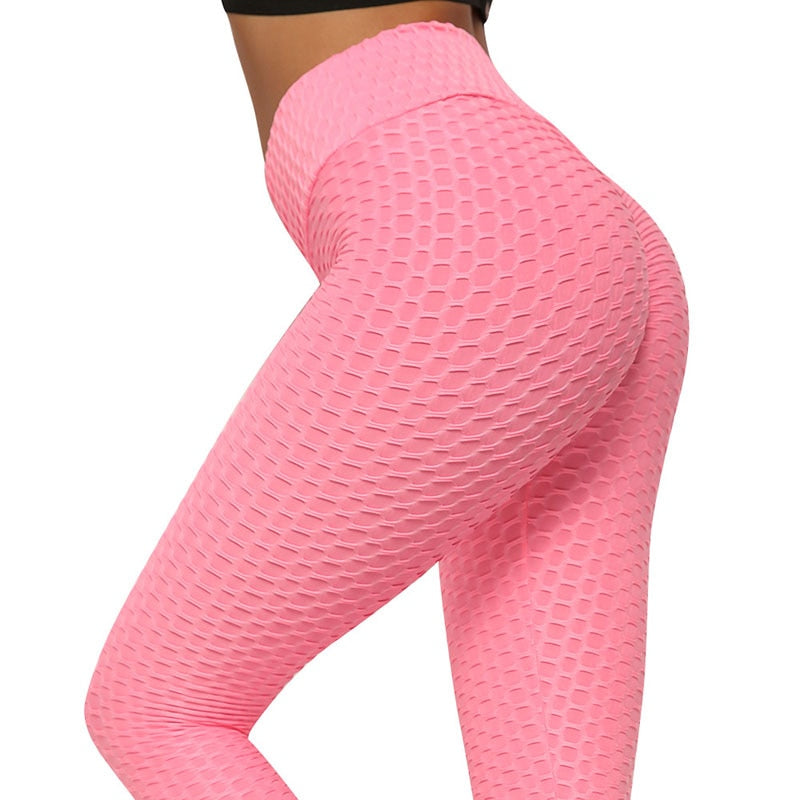 Drune | Leggings mit hoher Taille und Wabenstruktur
