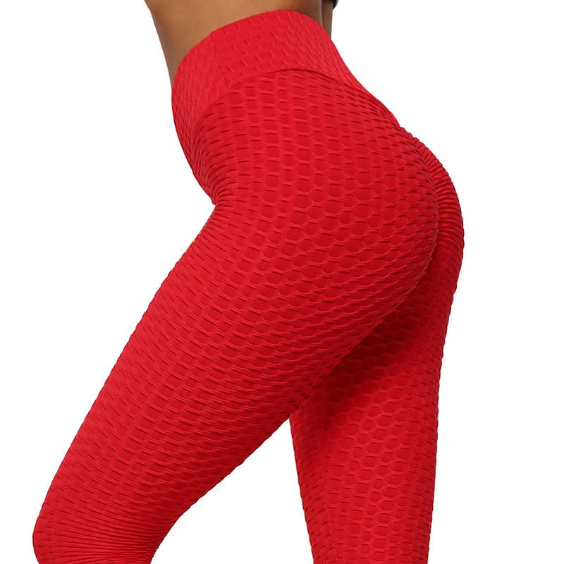 Drune | Leggings mit hoher Taille und Wabenstruktur