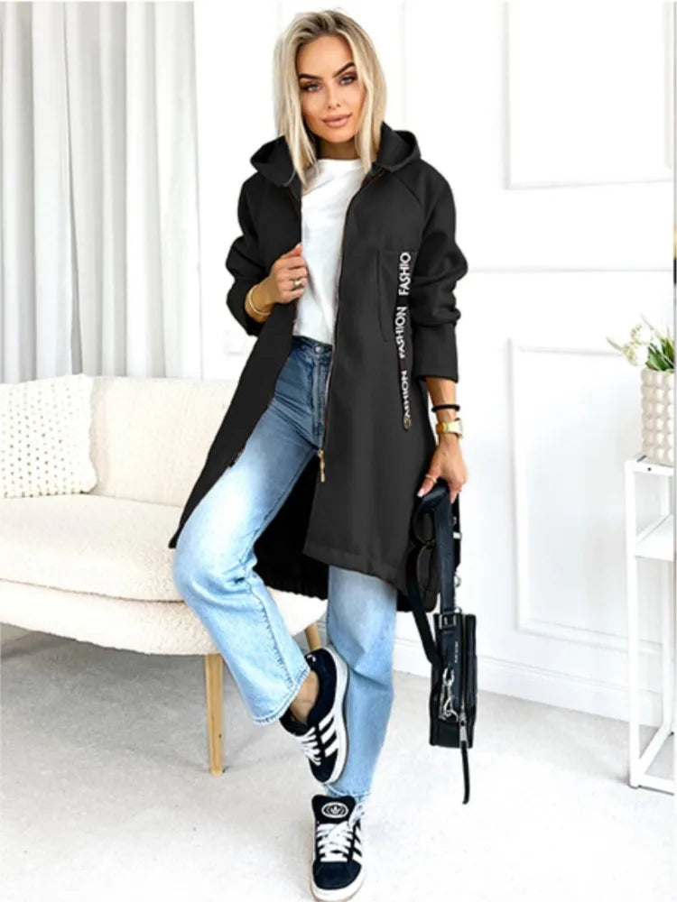 Drune | Fleece Hoodie Jacke - Damen Winterjacke