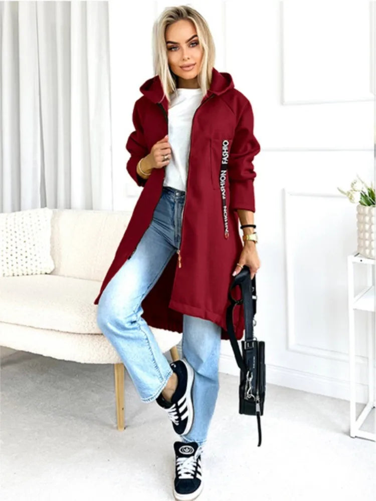 Drune | Fleece Hoodie Jacke - Damen Winterjacke