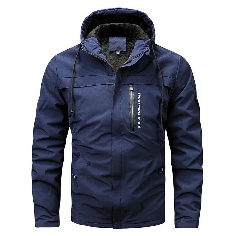 Drune | Sportliche Fleece Steppjacke mit Kapuze