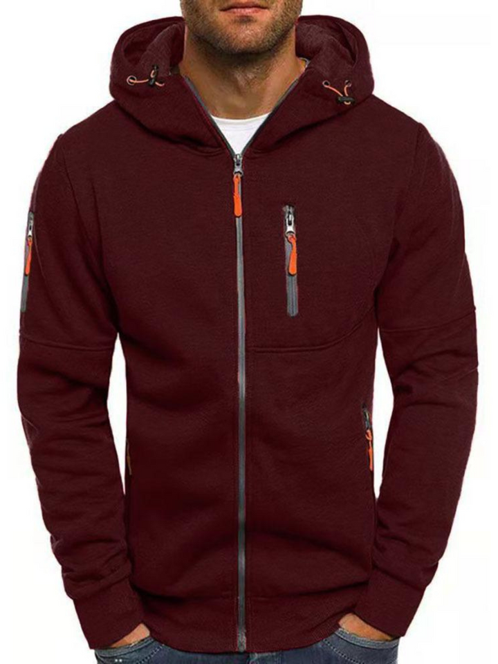 Drune | Sportjacke für Herren, Slim Fit mit Kapuze - Leichtgewichtig