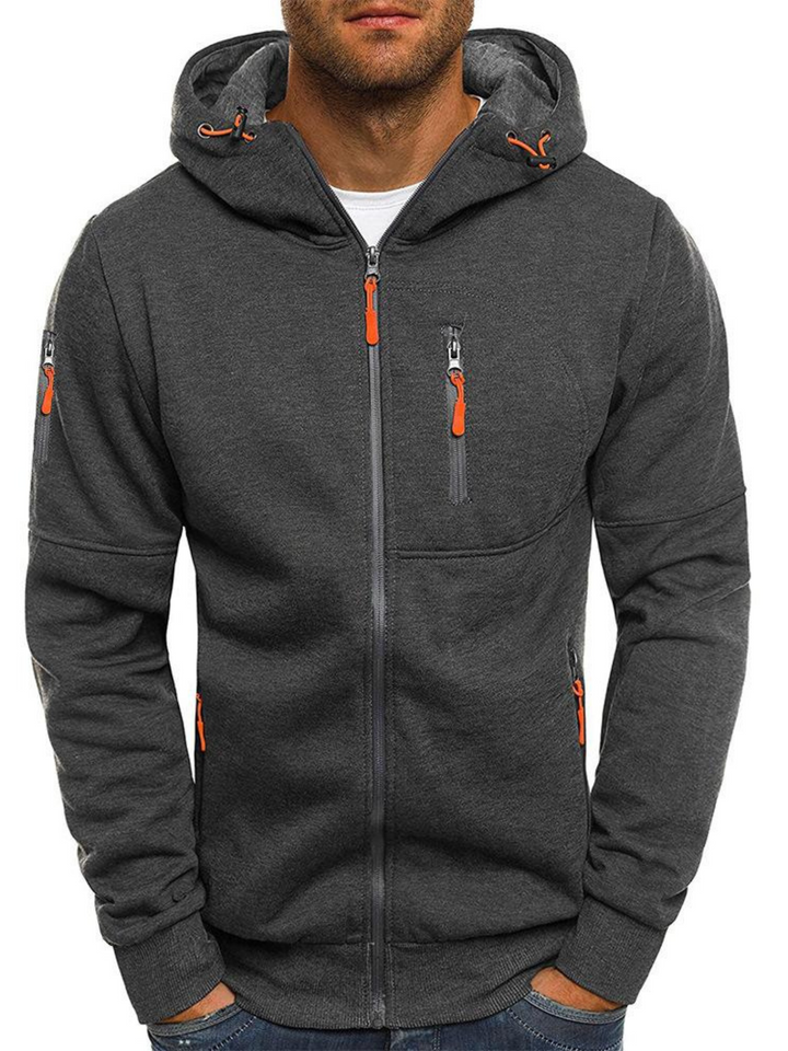 Drune | Sportjacke für Herren, Slim Fit mit Kapuze - Leichtgewichtig