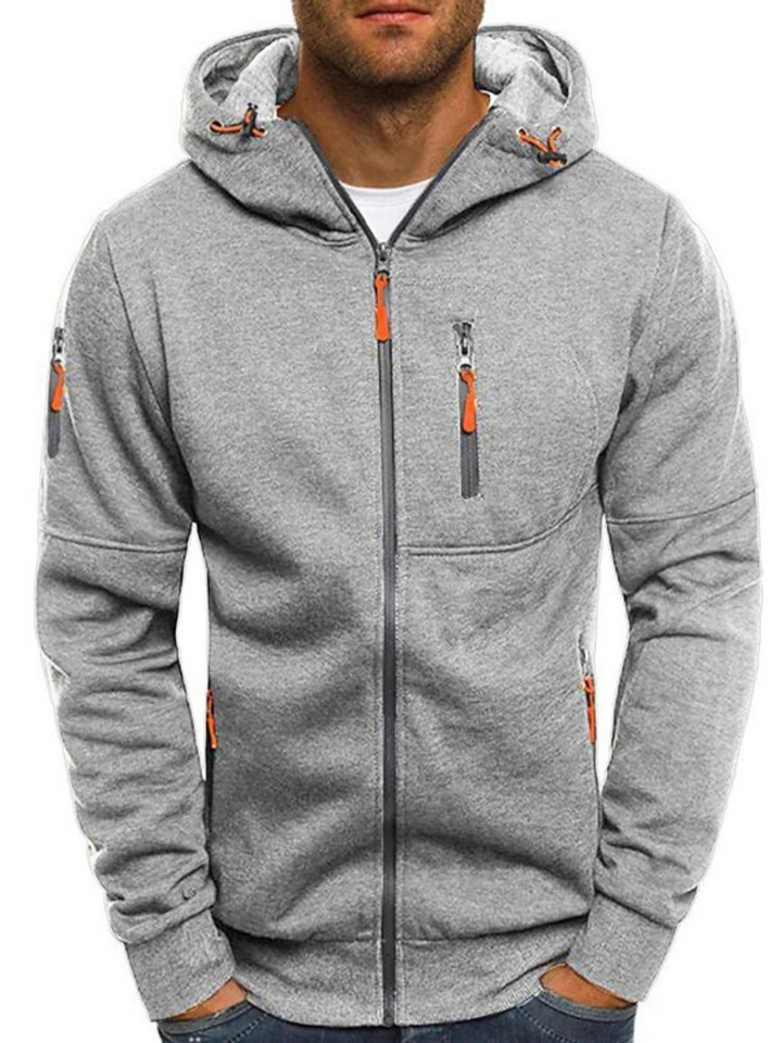 Drune | Sportjacke für Herren, Slim Fit mit Kapuze - Leichtgewichtig