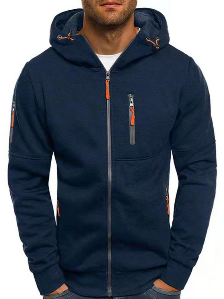 Drune | Sportjacke für Herren, Slim Fit mit Kapuze - Leichtgewichtig