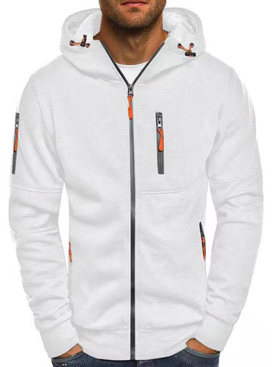 Drune | Sportjacke für Herren, Slim Fit mit Kapuze - Leichtgewichtig