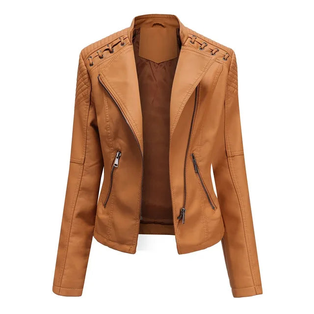 Drune - Glatte Lederjacke