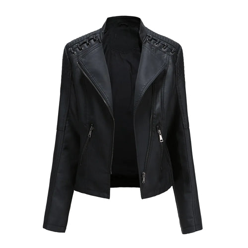 Drune - Glatte Lederjacke