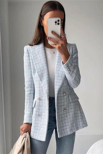Drune | Blazer Weinlese Doppelreiher Mantel