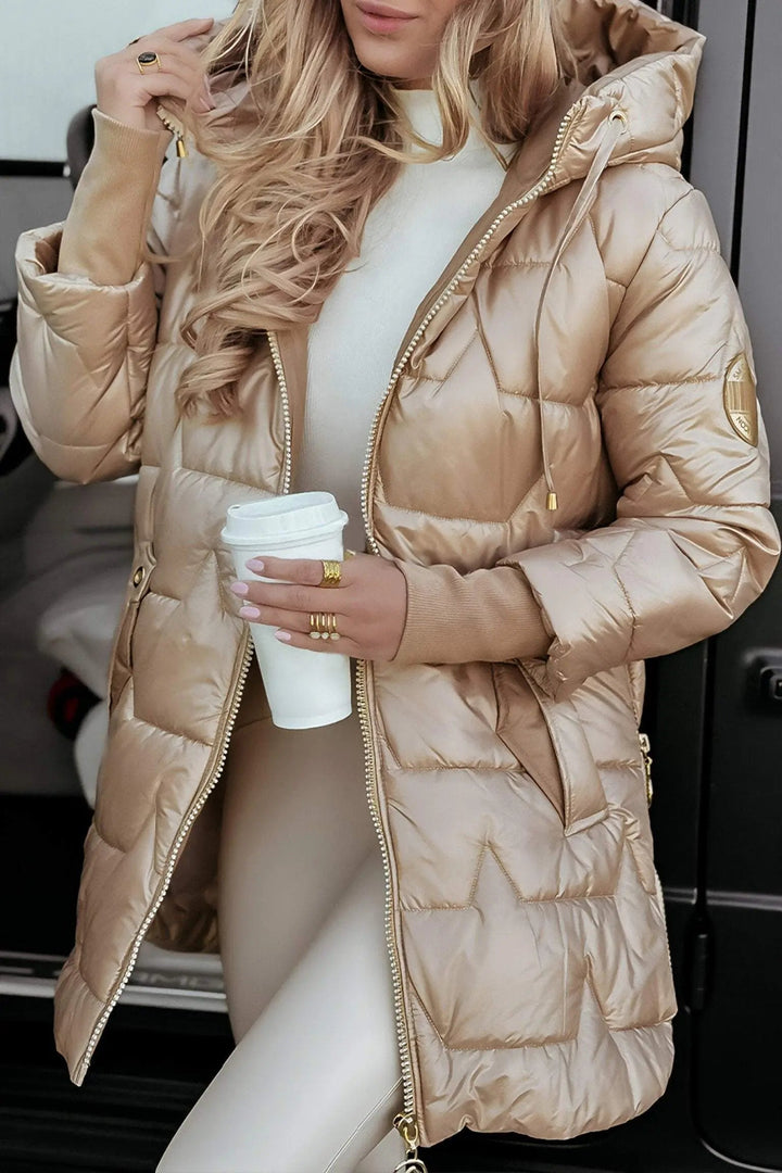 Drune | Gepolsterte und stylische lange Daunenjacke