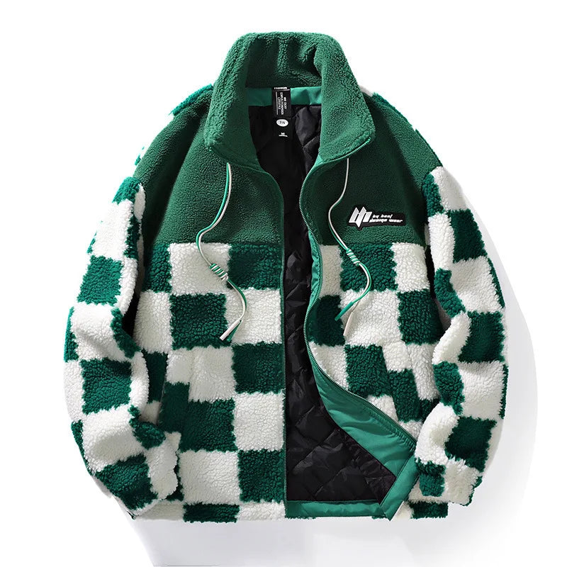Drune | Auffällige Karomuster Fleecejacke