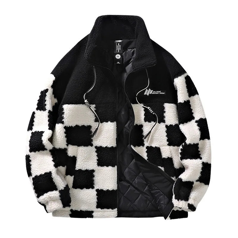 Drune | Auffällige Karomuster Fleecejacke