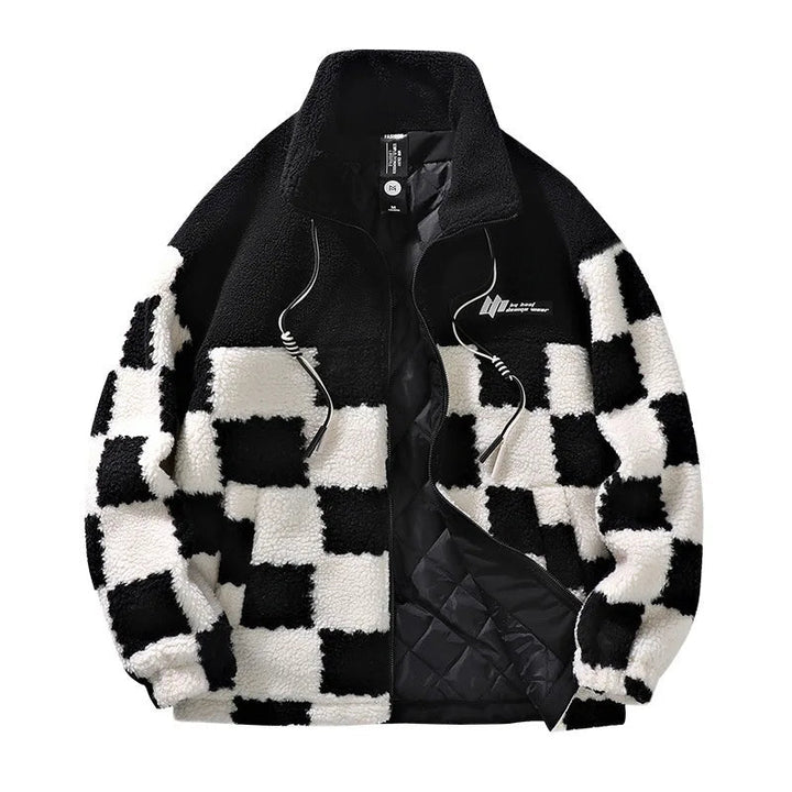 Drune | Auffällige Karomuster Fleecejacke