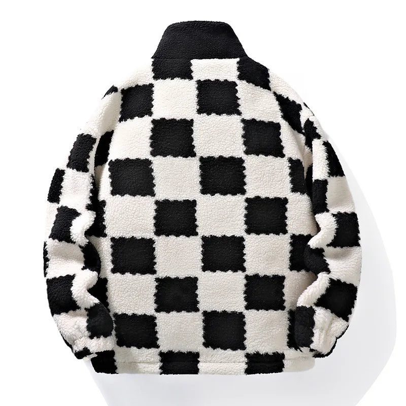 Drune | Auffällige Karomuster Fleecejacke