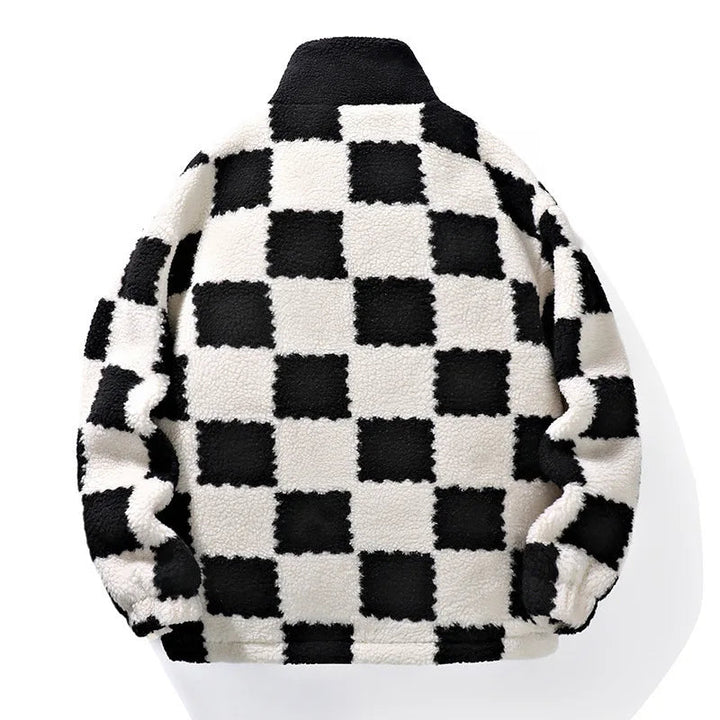Drune | Auffällige Karomuster Fleecejacke