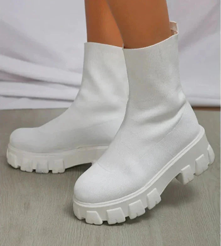 Drune | Klobig Plateau Sockenstiefel Damenstiefel