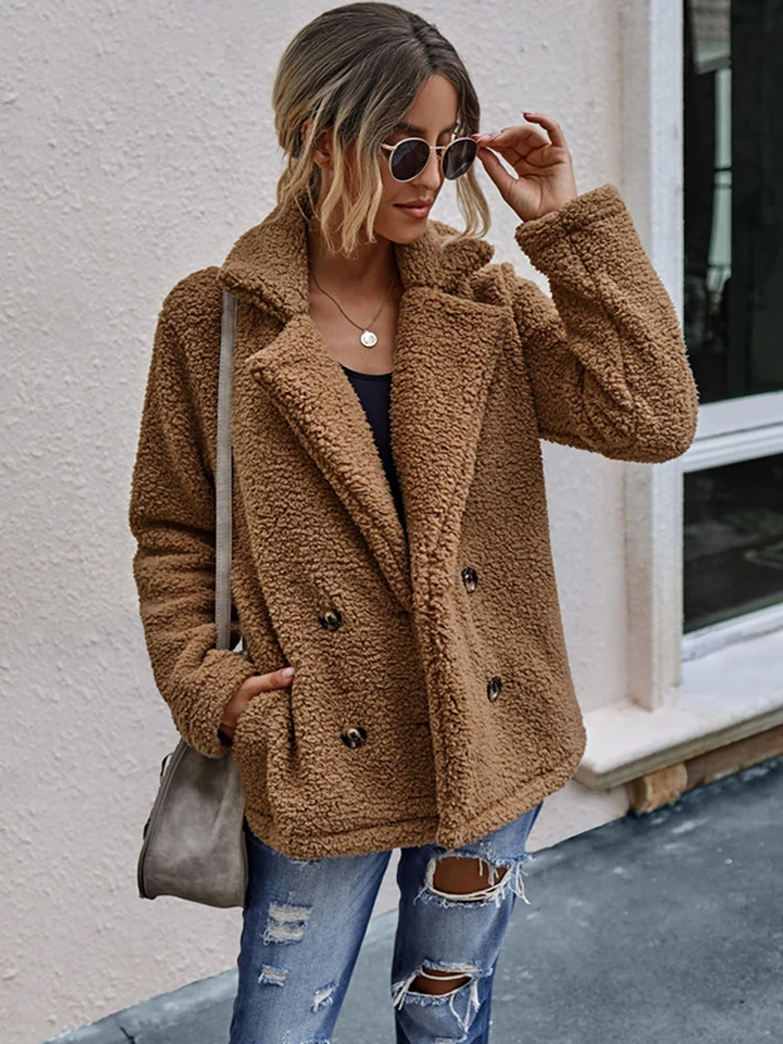 Drune | Warmer Teddy-Mantel für Frauen
