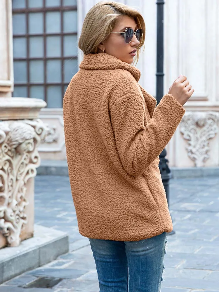 Drune | Warmer Teddy-Mantel für Frauen
